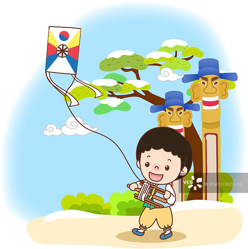 韩国传统文化插画图片素材