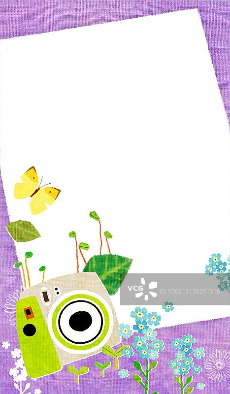 春天背景插画图片素材