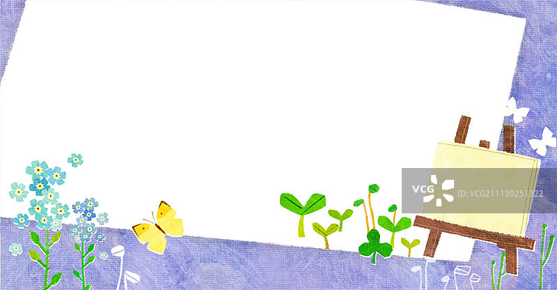 春天背景插画图片素材