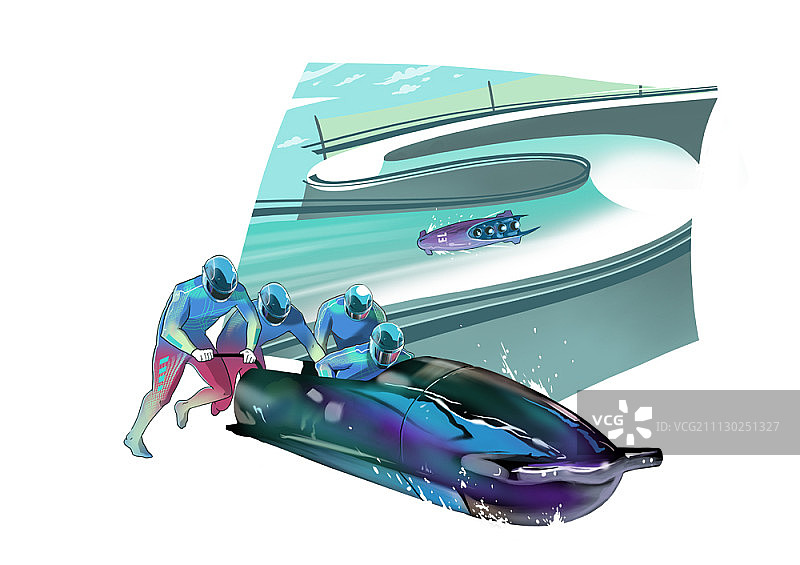 冬季奥林匹克运动会雪橇比赛图片素材