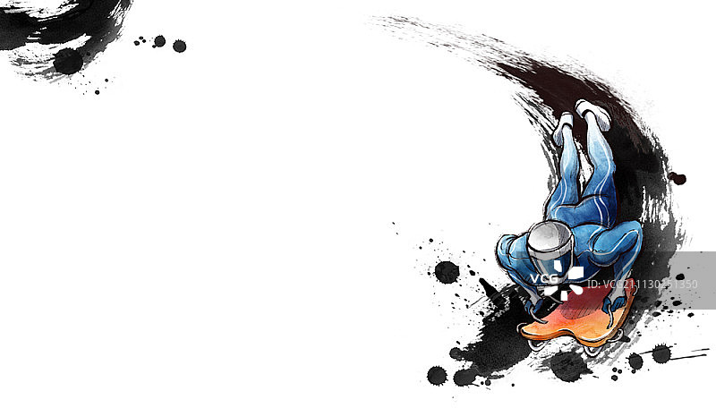 冬季奥林匹克运动会雪橇比赛图片素材