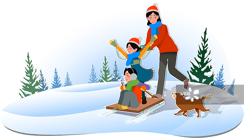 幸福家庭插画图片素材