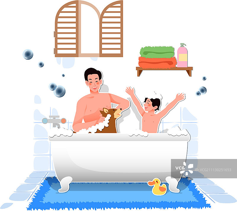 幸福家庭插画图片素材