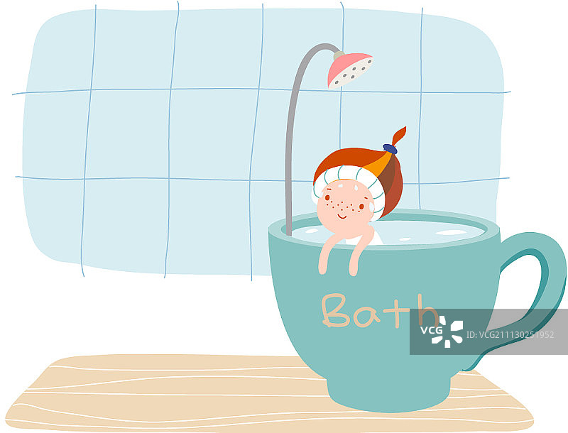 女孩休闲时光插画图片素材