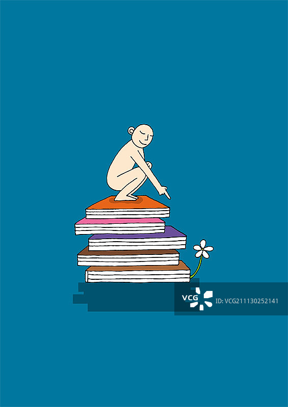 想象中的人物线条画图片素材