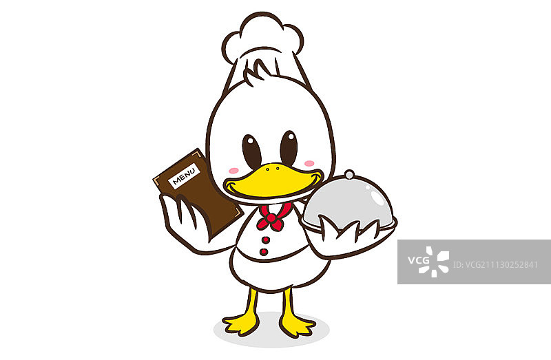 白色背景上的鸭子卡通形象图片素材