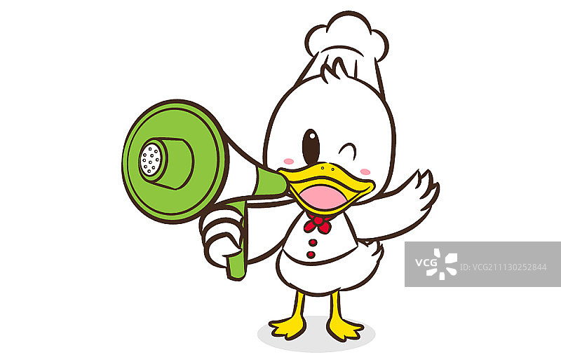 白色背景上的鸭子卡通形象图片素材