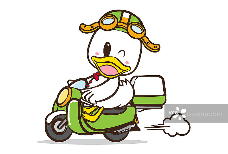 白色背景上的鸭子卡通形象图片素材