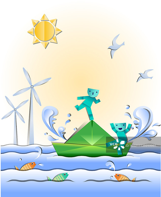 绿色能源插画图片素材