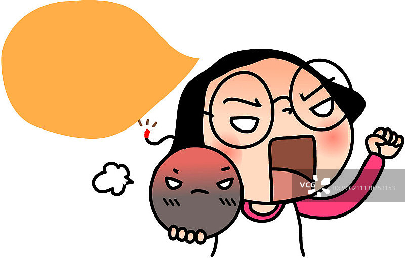 有趣的卡通女性角色图片素材