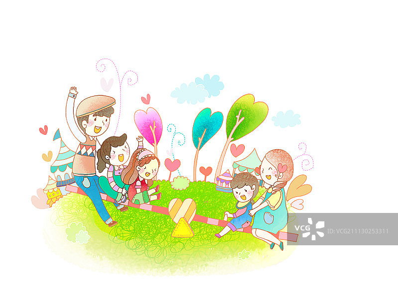 幸福家庭插画图片素材