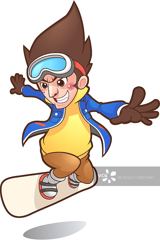 享受运动的卡通人物图片素材