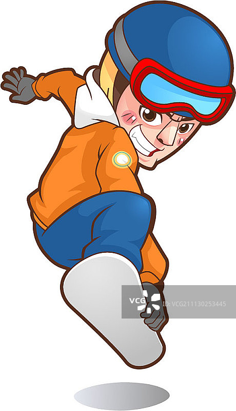 享受运动的卡通人物图片素材