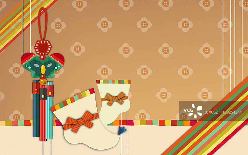 扁平风格韩国传统商品图片素材