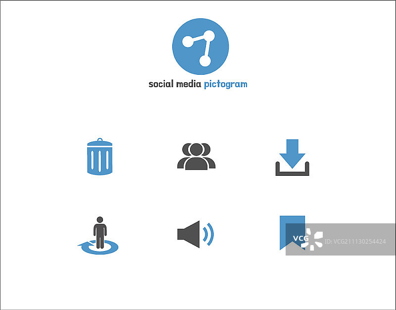 社交媒体图标集图片素材