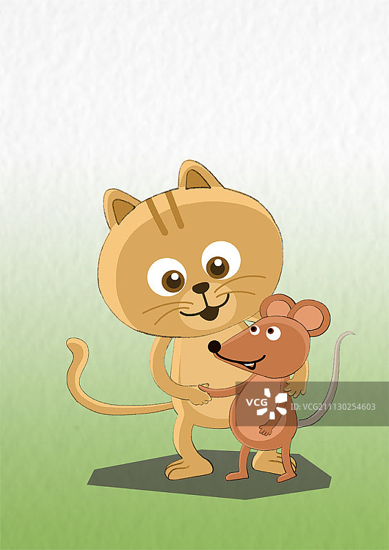 猫和老鼠握手图片素材