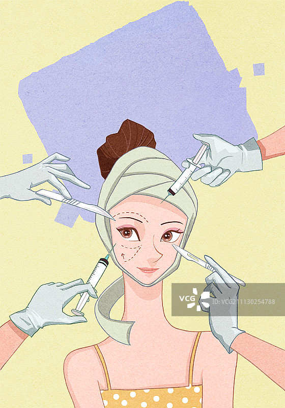 整容手术插画图片素材