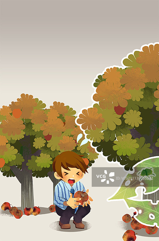 拿着烂苹果的商人图片素材