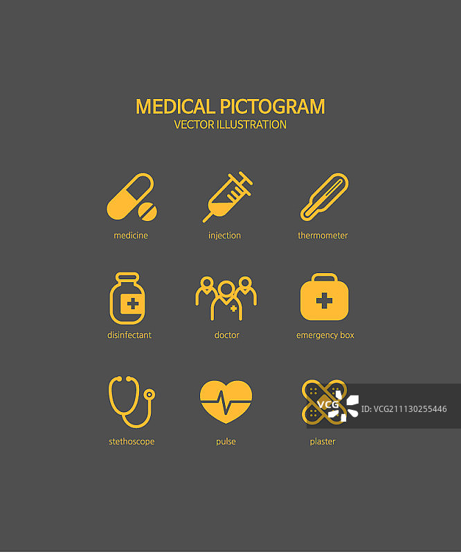 医疗图标设置图片素材