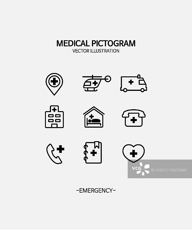 医疗图标设置图片素材