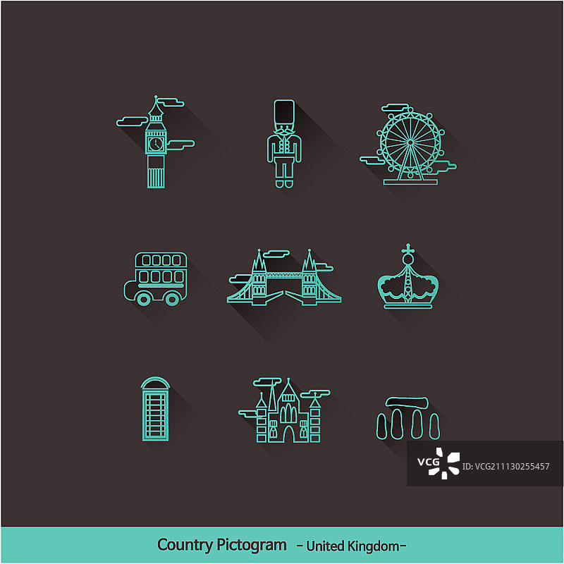 乡村标志图标集图片素材