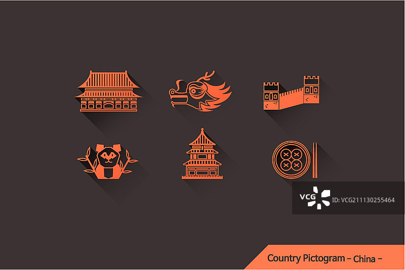 乡村标志图标集图片素材