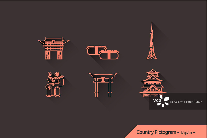 乡村标志图标集图片素材