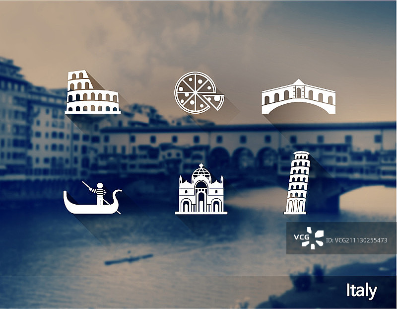 乡村标志图标集图片素材