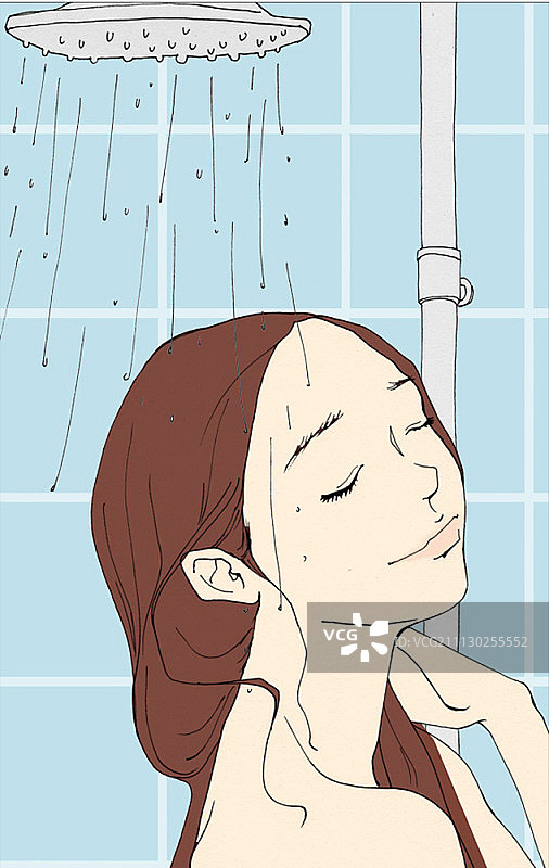 女人淋浴图片素材