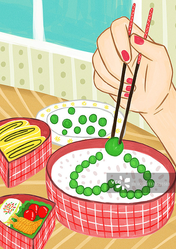 制作午餐盒的手图片素材