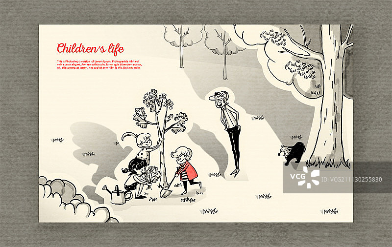 儿童生活插画图片素材