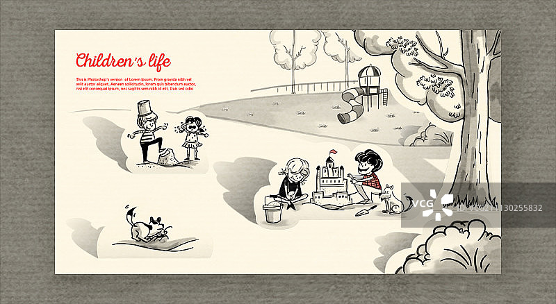 儿童生活插画图片素材