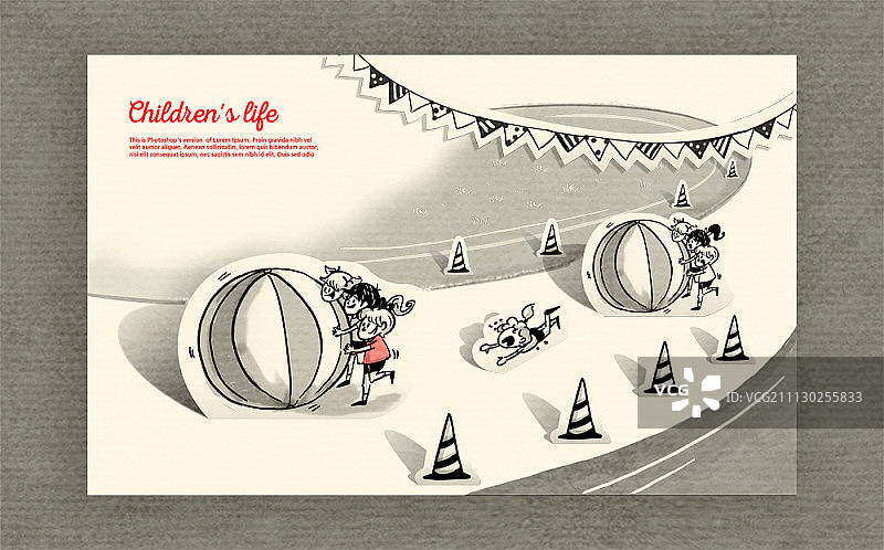 儿童生活插画图片素材