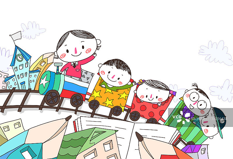 儿童教育主题插画图片素材