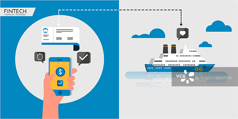 扁平风格金融科技插画图片素材