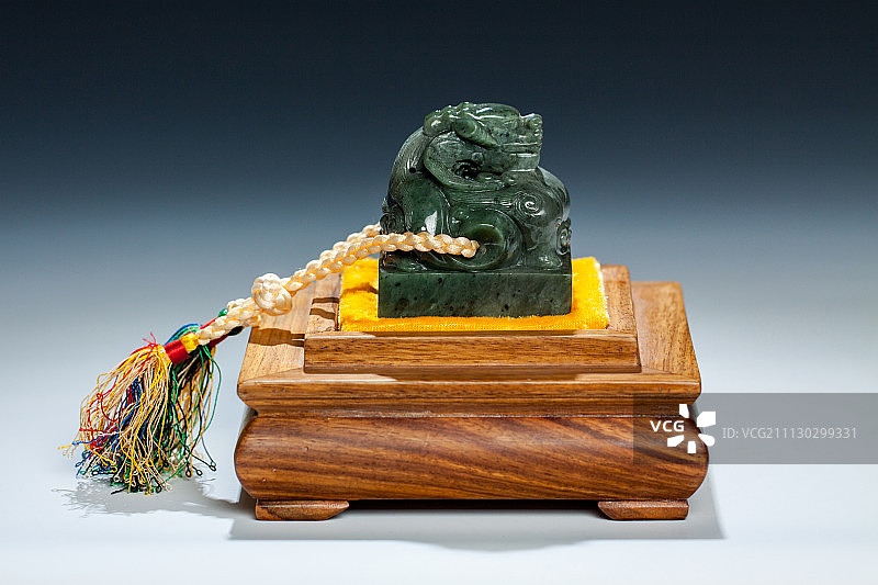 玉石雕刻印章图片素材