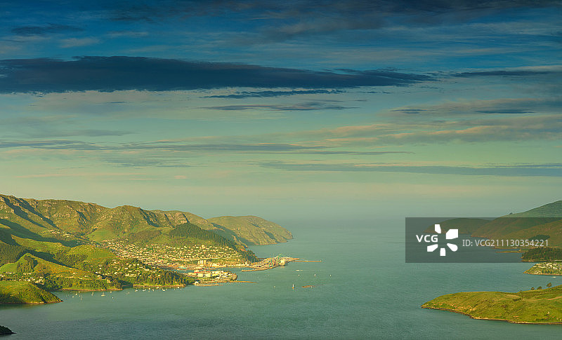 新西兰基督城利特尔顿港口图片素材