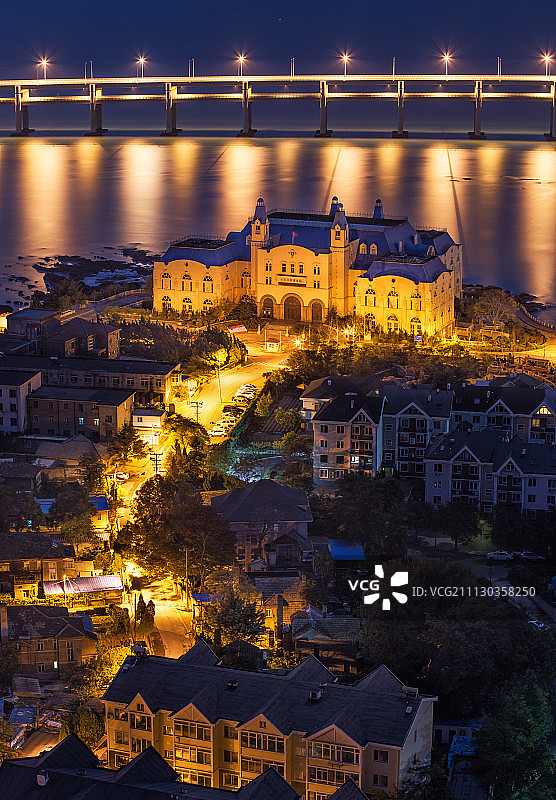 夜色小楼图片素材