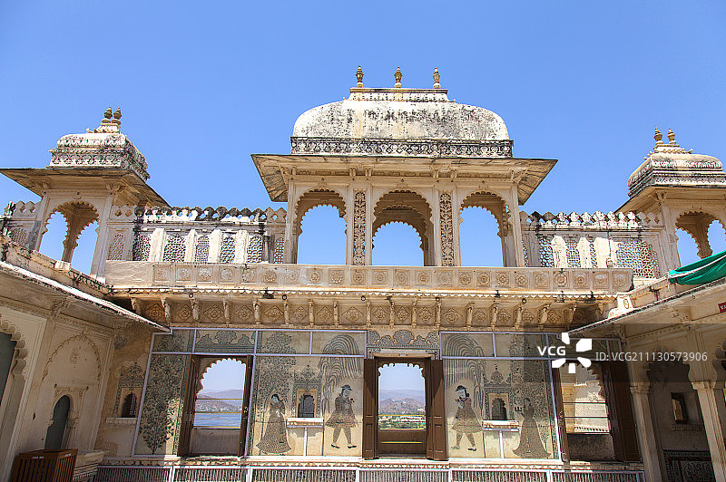 乌代布尔城市宫殿,乌代布尔,印度图片素材