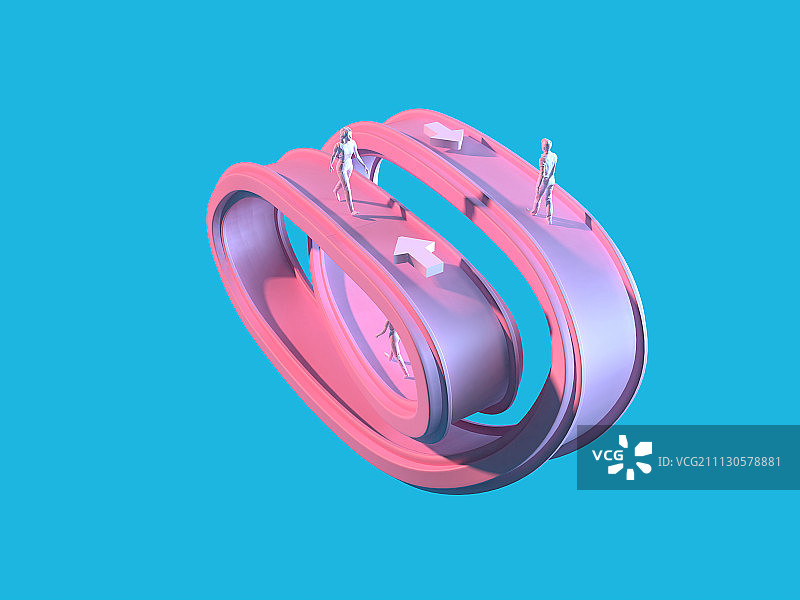 无限回廊3D人行道图片素材