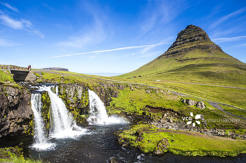 教会山瀑布,草帽山,教会山,草帽山,教会山,冰岛,欧洲图片素材