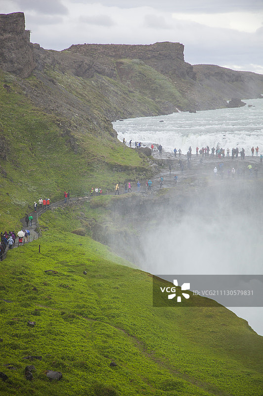 古佛斯瀑布,黄金瀑布,黄金瀑布,冰岛,欧洲图片素材