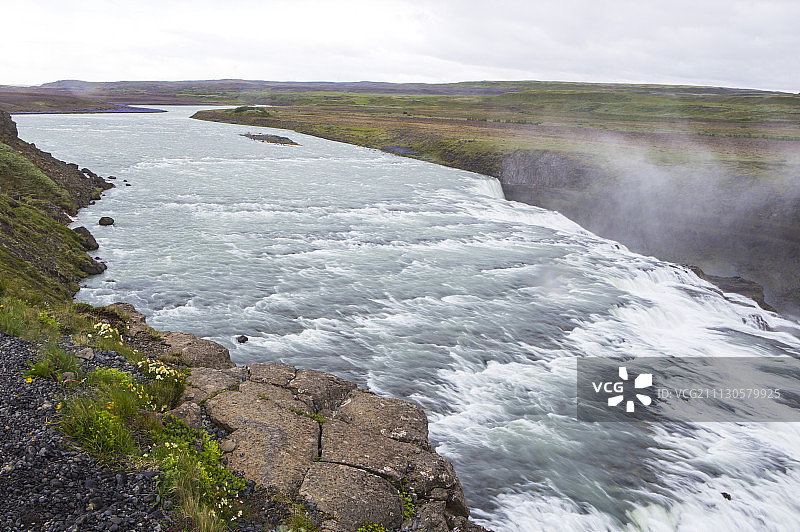 古佛斯瀑布,黄金瀑布,黄金瀑布,冰岛,欧洲图片素材