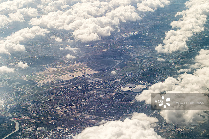 航拍上海城市风光图片素材