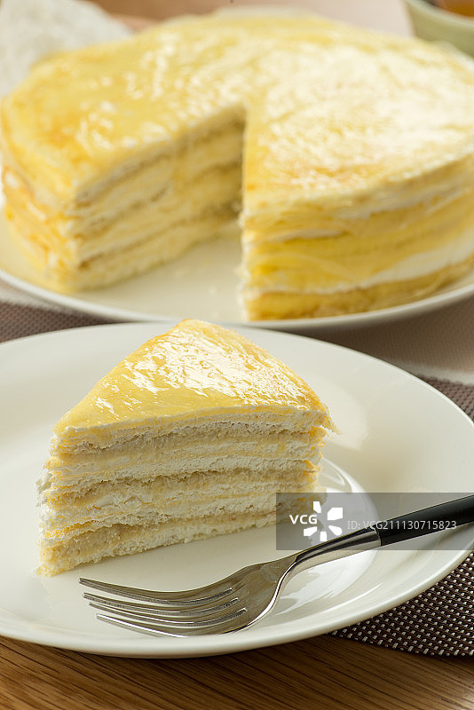 榴莲千层蛋糕图片素材