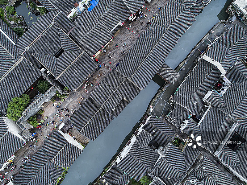 苏州古城区航拍图片素材