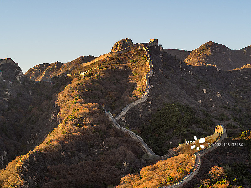八达岭红叶岭长城图片素材