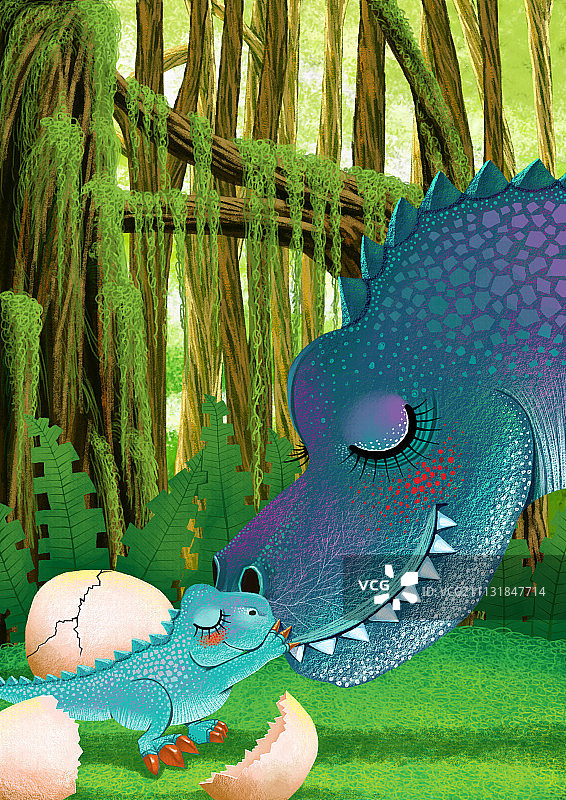 天地童趣动物插画系列-新生命图片素材