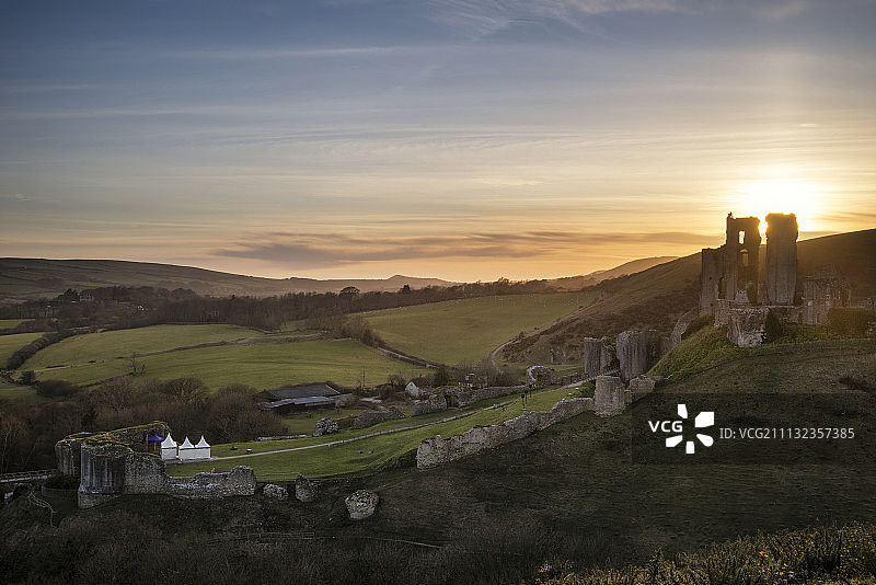 美丽的童话城堡废墟风光图片素材