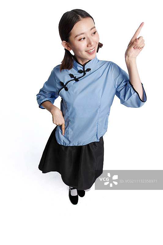 复古青年女人图片素材